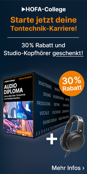 AUDIO DIPLOMA Kursbox mit Hinweis auf Rabattaktion