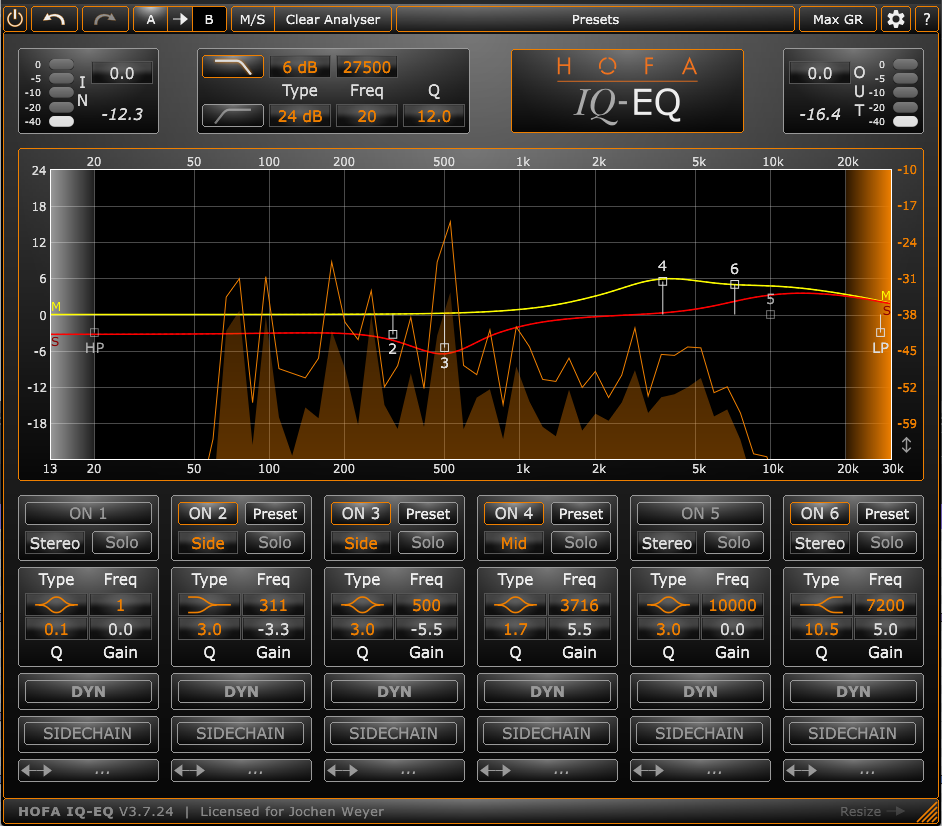 HOFA IQ-Series EQ zur Frequenzbearbeitung